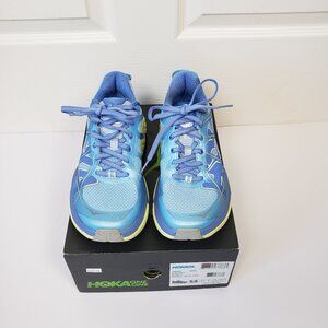 Hoka One One Infinite Blue Yellow Women's size 5.5 Athletic Running Shoe